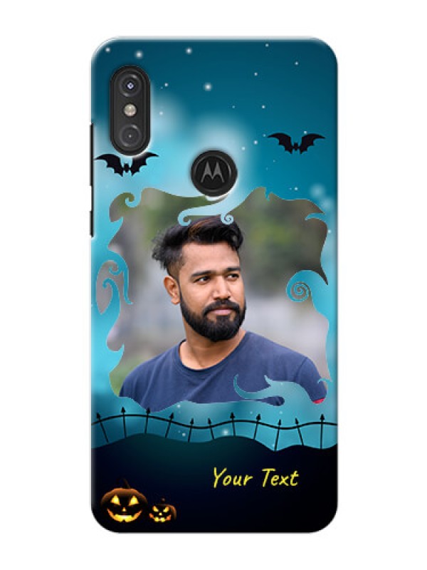 Custom Motorola One Power Personalised Phone Cases: Halloween frame design