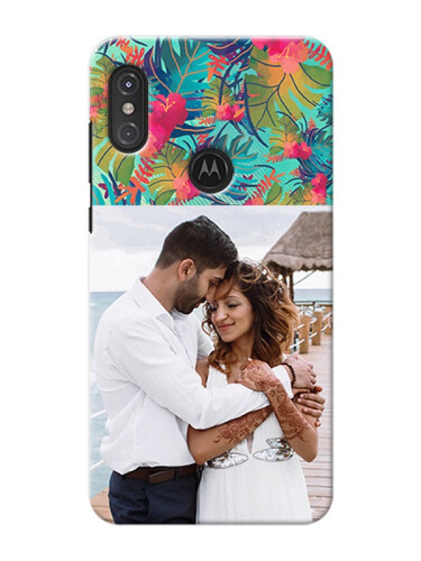 Custom Motorola One Power Personalized Phone Cases: Watercolor Floral Design