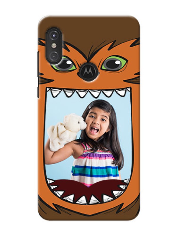 Custom Motorola One Power Phone Covers: Owl Monster Back Case Design