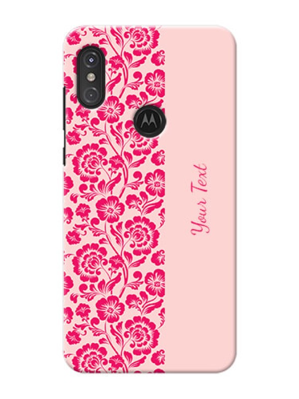 Custom Moto One Power Phone Back Covers: Attractive Floral Pattern Design