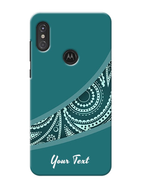 Custom Moto One Power Custom Phone Covers: semi visible floral Design