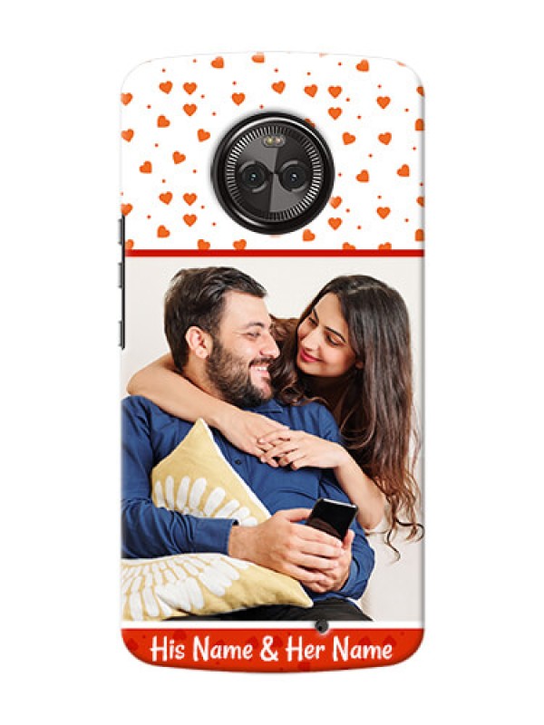 Custom Motorola Moto X4 Orange Love Symbol Mobile Cover Design