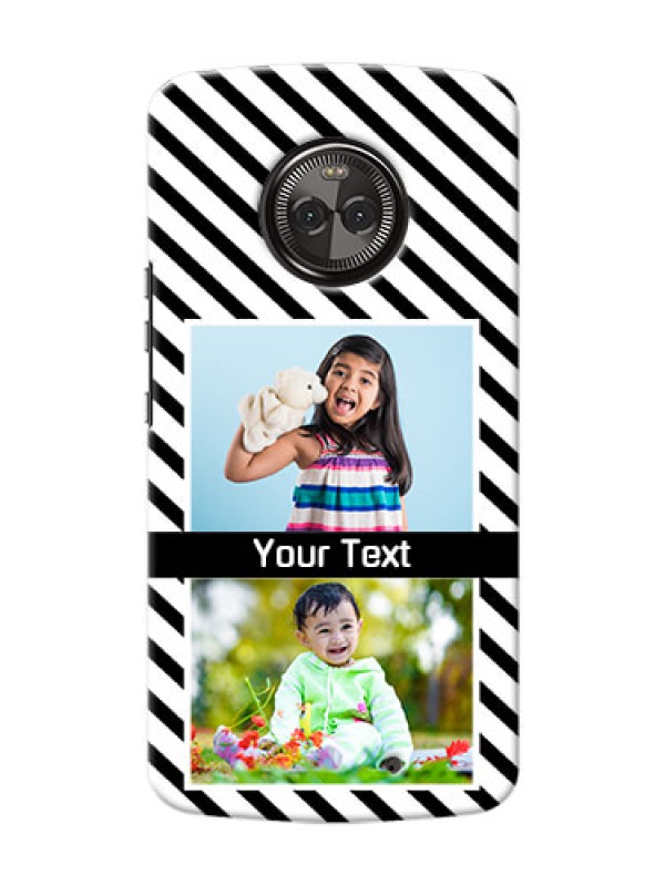 Custom Motorola Moto X4 2 image holder with black and white stripes Design