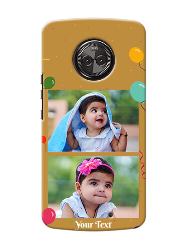 Custom Motorola Moto X4 2 image holder with birthday celebrations Design