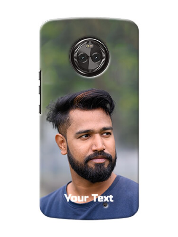 Custom Motorola Moto X4 Mobile Cover: Photo with Text