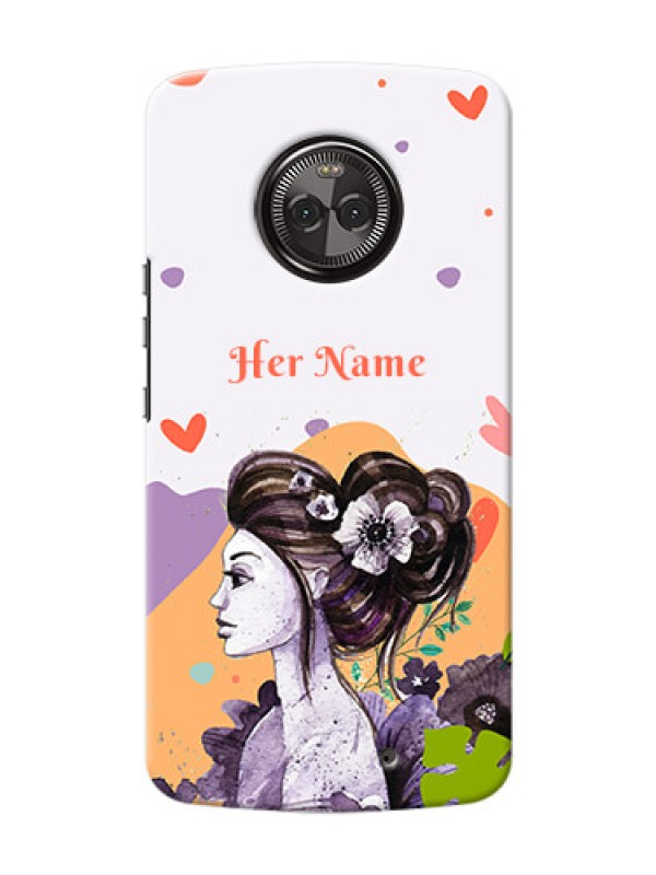 Custom Moto X4 Custom Mobile Case with Woman And Nature Design