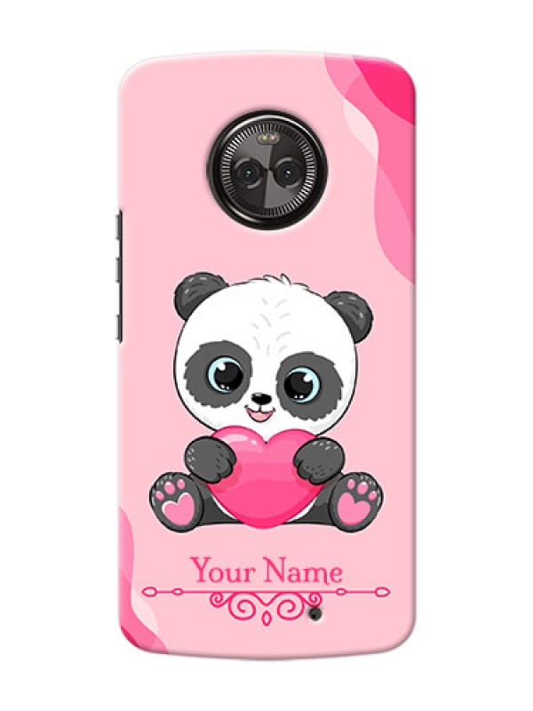 Custom Moto X4 Mobile Back Covers: Cute Panda Design