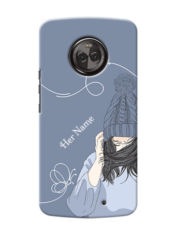 Custom Moto X4 Custom Mobile Case with Girl in winter outfit Design