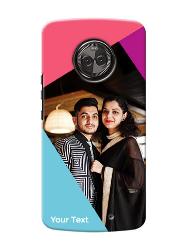 Custom Moto X4 Custom Phone Cases: Stacked Triple colour Design