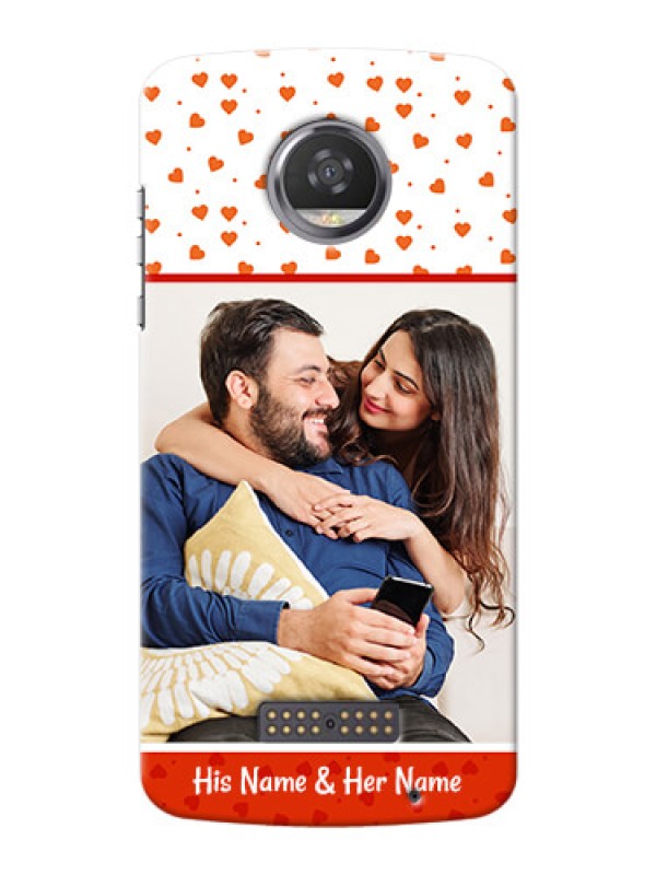Custom Motorola Moto Z2 Play Orange Love Symbol Mobile Cover Design