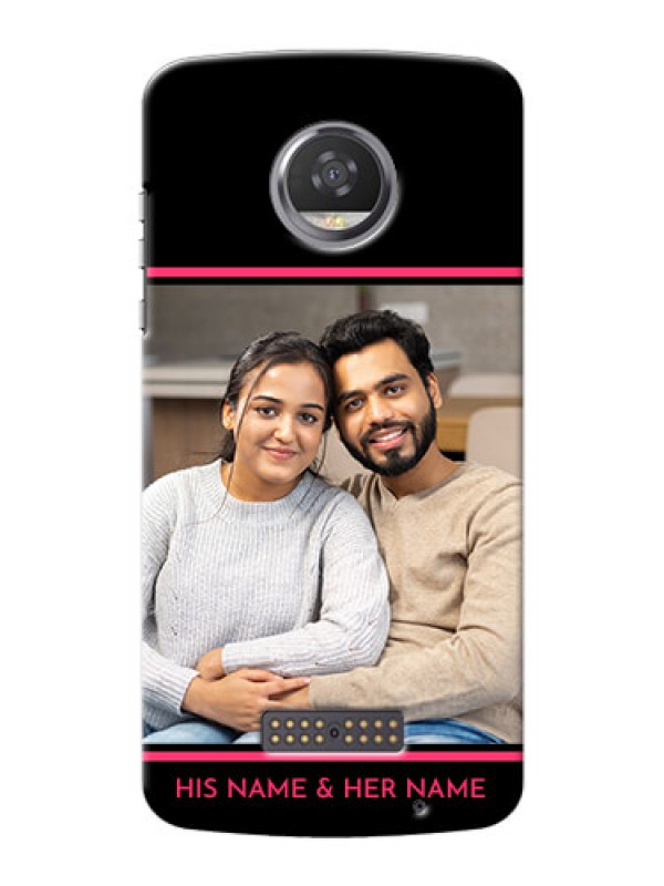 Custom Motorola Moto Z2 Play Photo With Text Mobile Case Design