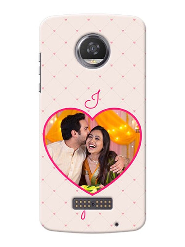 Custom Motorola Moto Z2 Play Love Symbol Picture Upload Mobile Case Design
