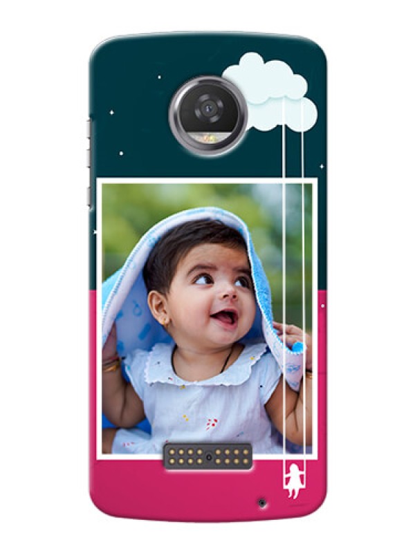 Custom Motorola Moto Z2 Play Cute Girl Abstract Mobile Case Design