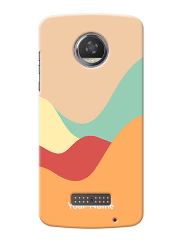 Custom Moto Z2 Play Custom Mobile Case with Ocean Waves Multi-colour Design