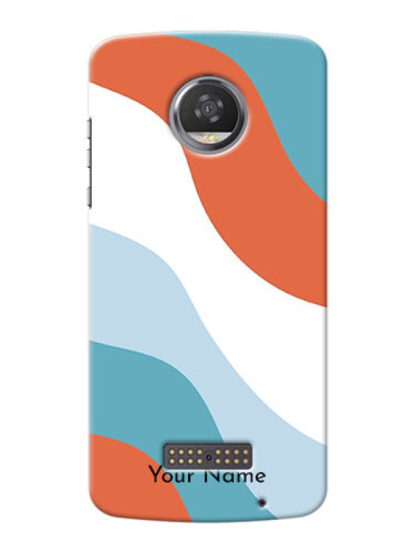 Custom Moto Z2 Play Mobile Back Covers: coloured Waves Design