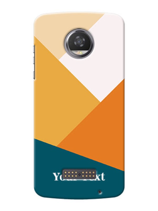 Custom Moto Z2 Play Custom Phone Cases: Stacked Multi-colour Design