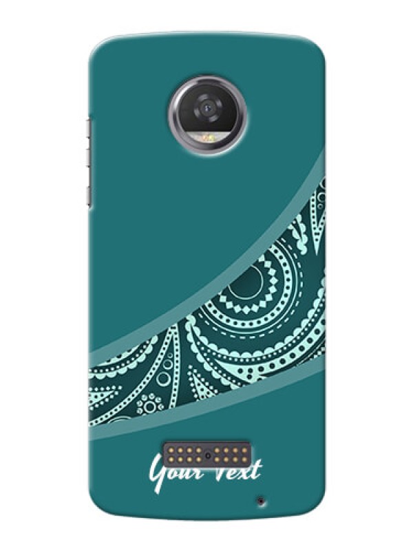 Custom Moto Z2 Play Custom Phone Covers: semi visible floral Design