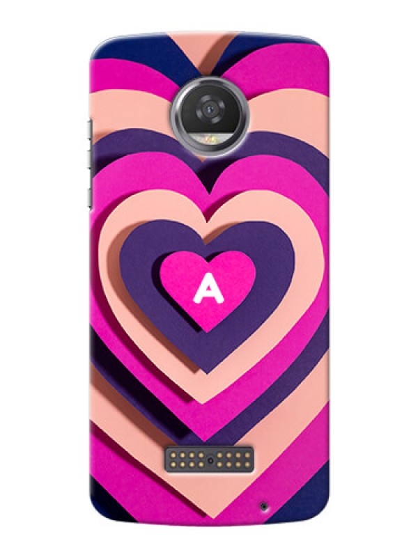 Custom Moto Z2 Play Custom Mobile Case with Cute Heart Pattern Design