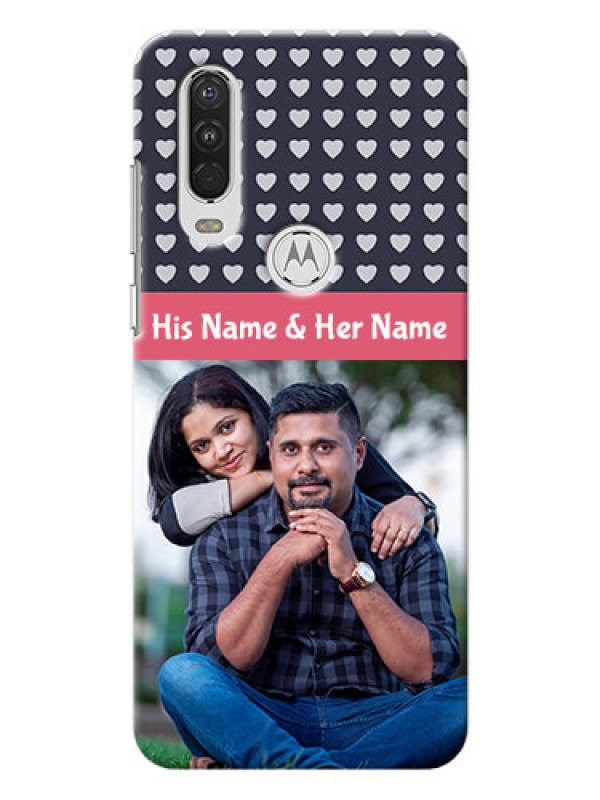 Custom Motorola One Action Custom Mobile Case with Love Symbols Design