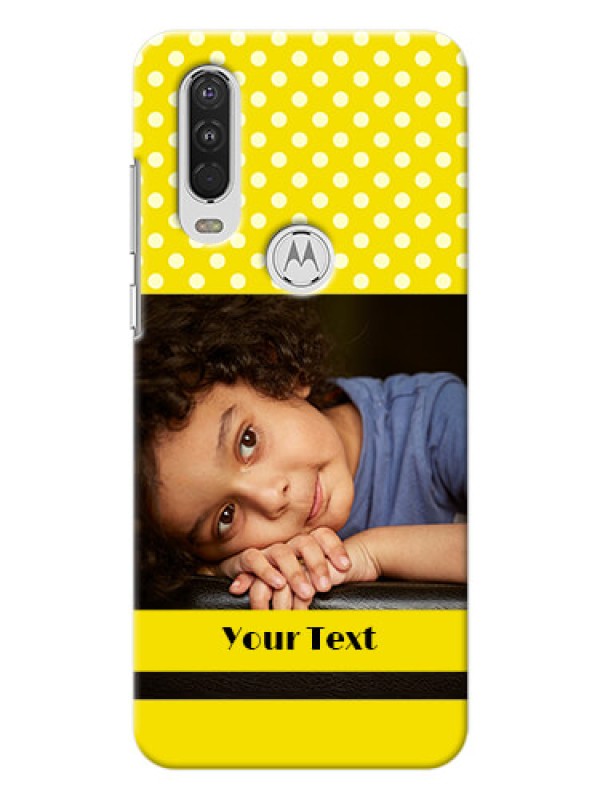 Custom Motorola One Action Custom Mobile Covers: Bright Yellow Case Design