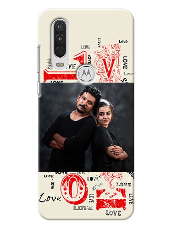 Custom Motorola One Action mobile cases online: Trendy Love Design Case