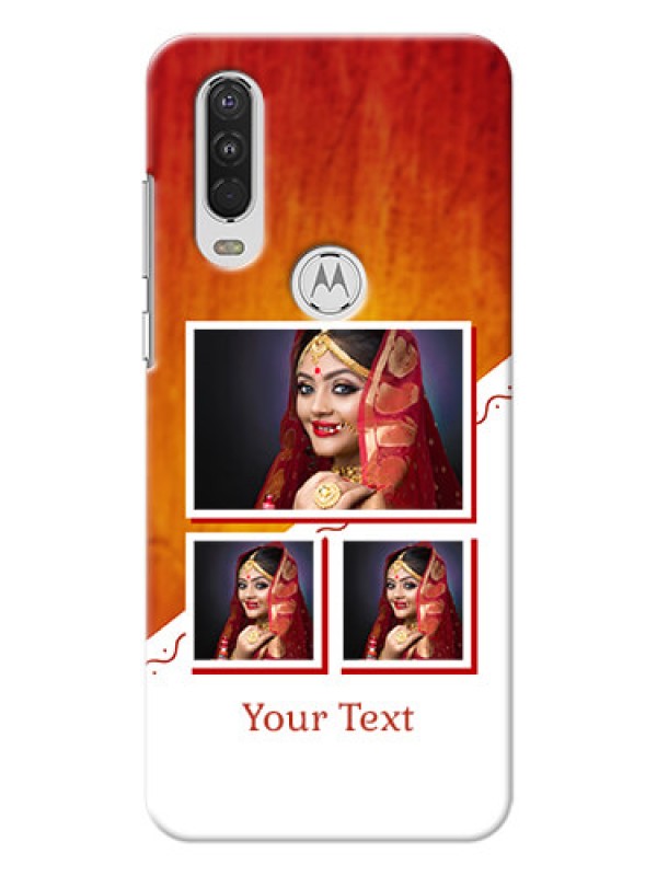 Custom Motorola One Action Personalised Phone Cases: Wedding Memories Design  