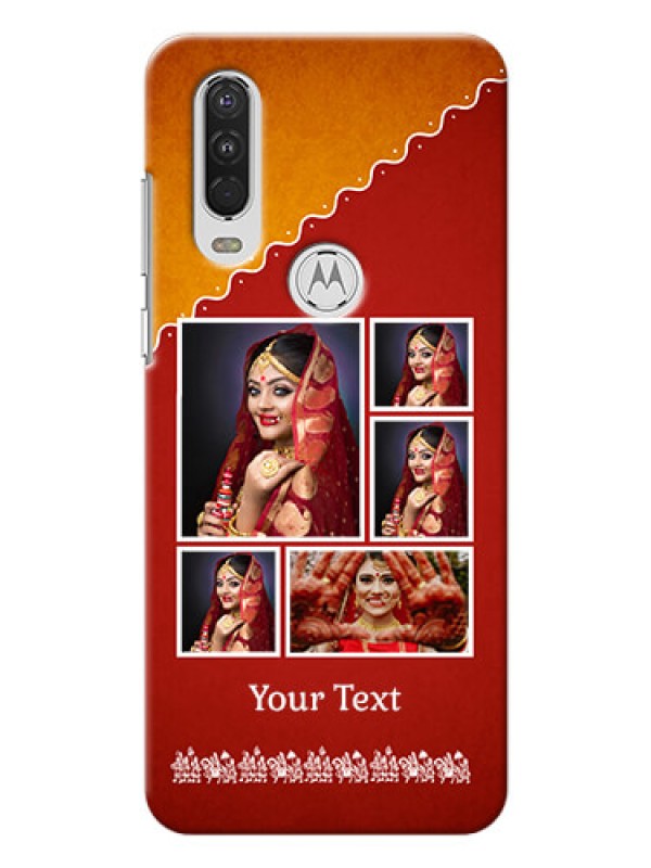 Custom Motorola One Action customized phone cases: Wedding Pic Upload Design