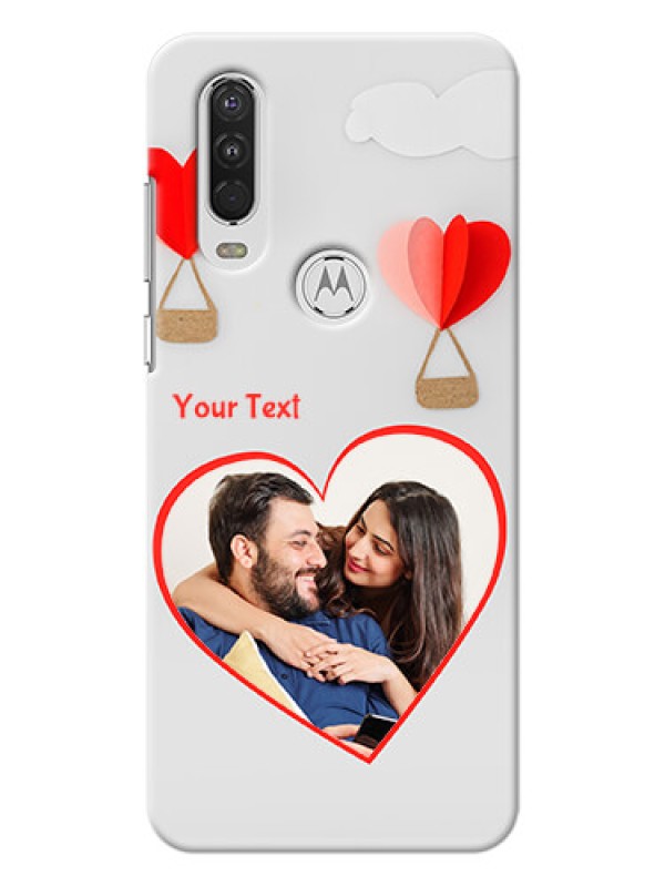 Custom Motorola One Action Phone Covers: Parachute Love Design