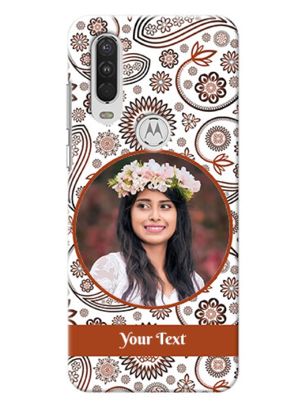 Custom Motorola One Action phone cases online: Abstract Floral Design 