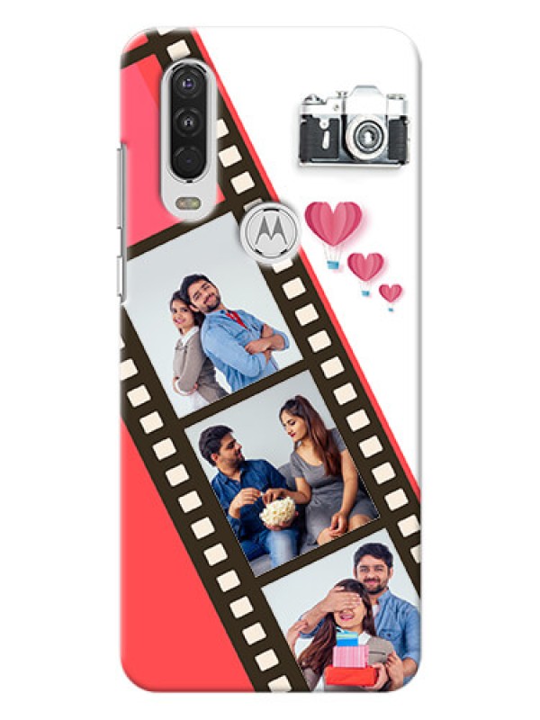 Custom Motorola One Action custom phone covers: 3 Image Holder with Film Reel