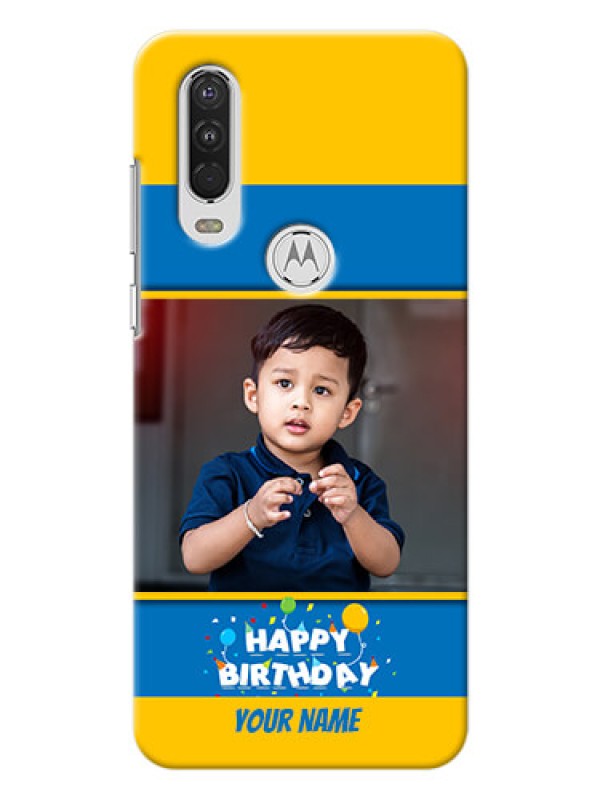 Custom Motorola One Action Mobile Back Covers Online: Birthday Wishes Design