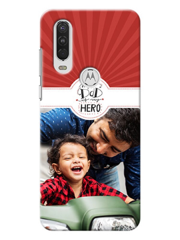 Custom Motorola One Action custom mobile phone cases: My Dad Hero Design