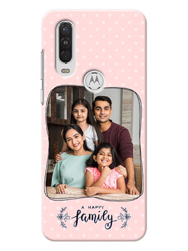 Custom Motorola One Action Personalized Phone Cases: Family with Dots Design