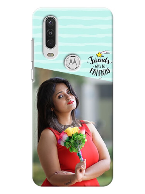 Custom Motorola One Action Mobile Back Covers: Friends Picture Icon Design