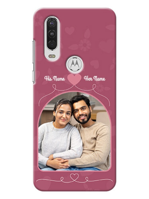 Custom Motorola One Action mobile phone covers: Love Floral Design