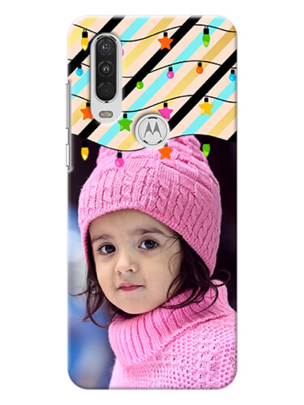 Custom Motorola One Action Personalized Mobile Covers: Lights Hanging Design