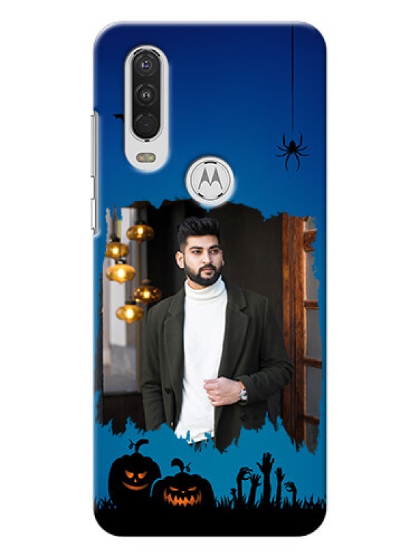Custom Motorola One Action mobile cases online with pro Halloween design 