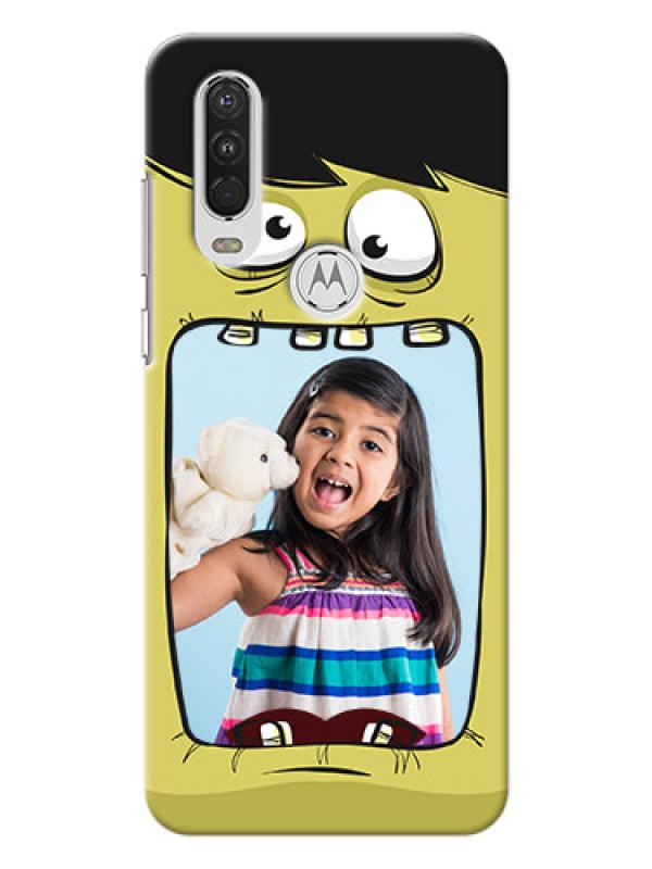 Custom Motorola One Action Mobile Covers: Cartoon monster back case Design