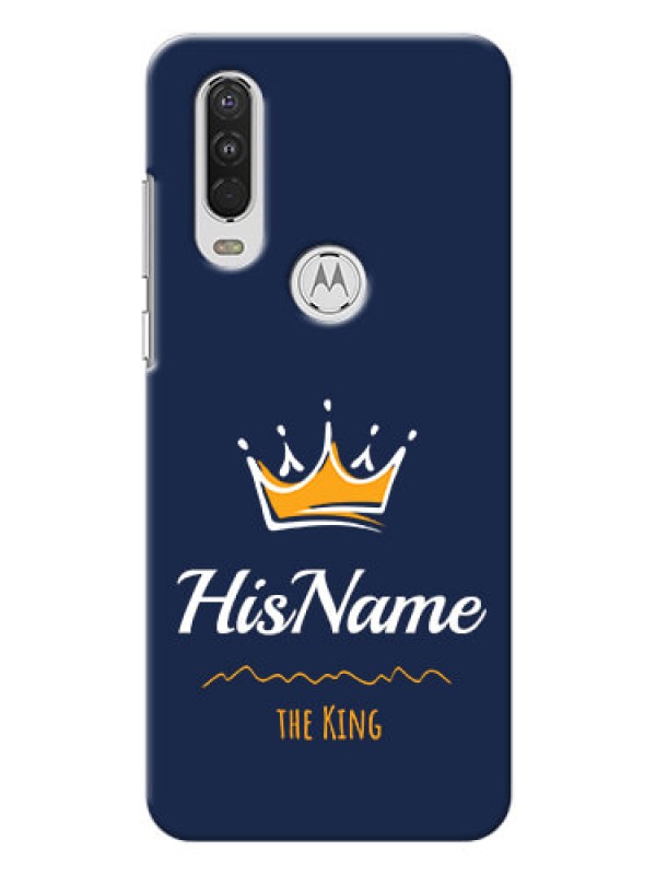 Custom Motorola One Action King Phone Case with Name