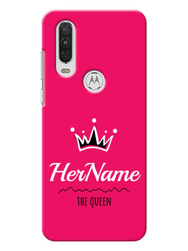 Custom Motorola One Action Queen Phone Case with Name