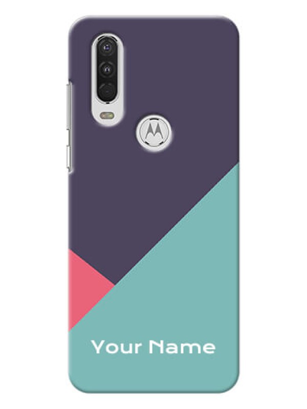 Custom Motorola One Action Custom Phone Cases: Tri Color abstract Design