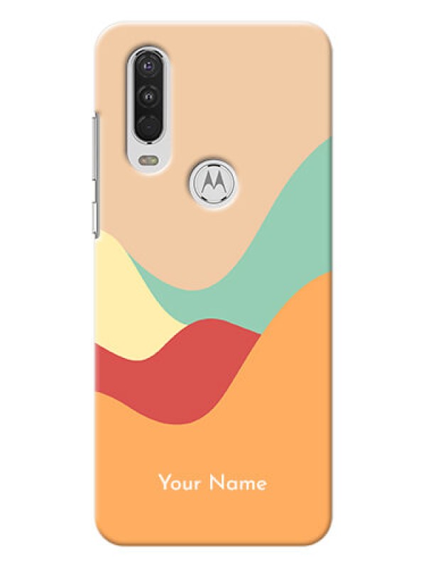 Custom Motorola One Action Custom Mobile Case with Ocean Waves Multi-colour Design