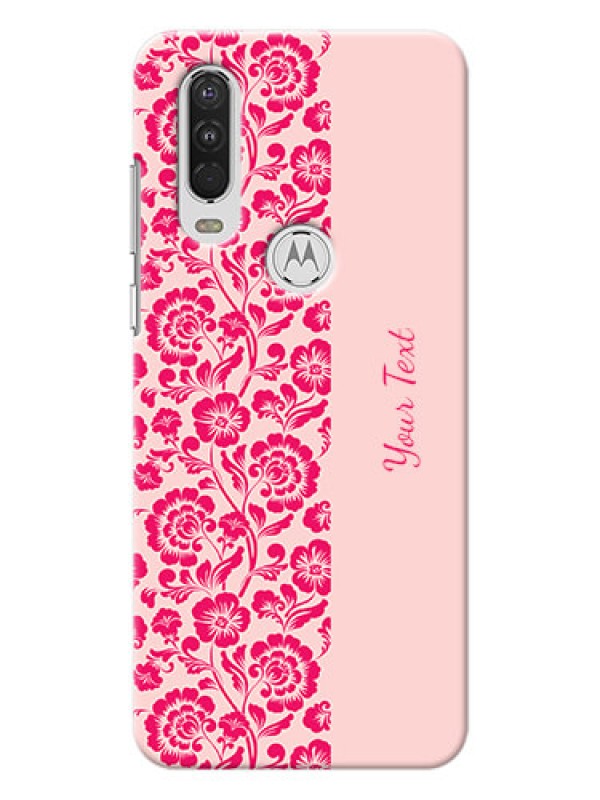 Custom Motorola One Action Phone Back Covers: Attractive Floral Pattern Design