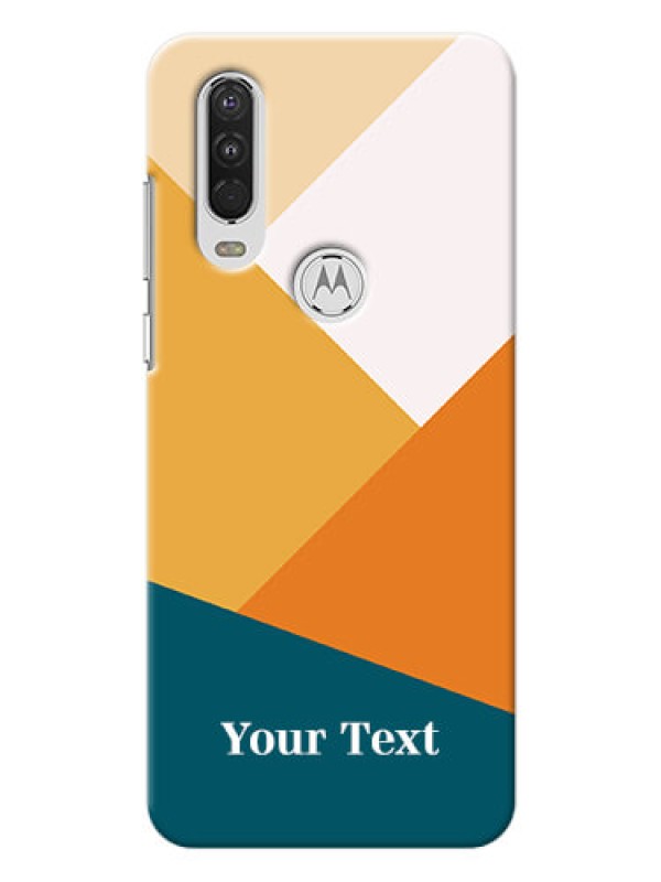 Custom Motorola One Action Custom Phone Cases: Stacked Multi-colour Design