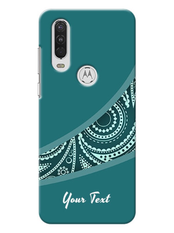 Custom Motorola One Action Custom Phone Covers: semi visible floral Design