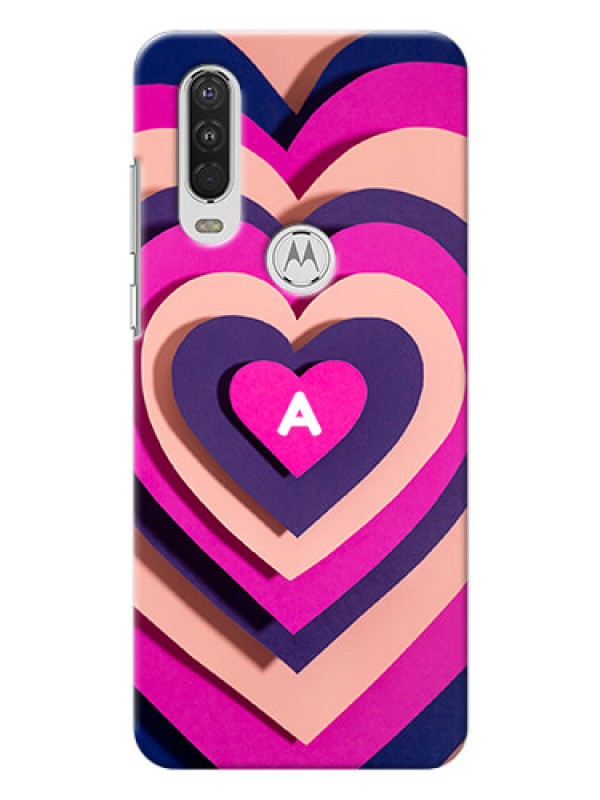 Custom Motorola One Action Custom Mobile Case with Cute Heart Pattern Design