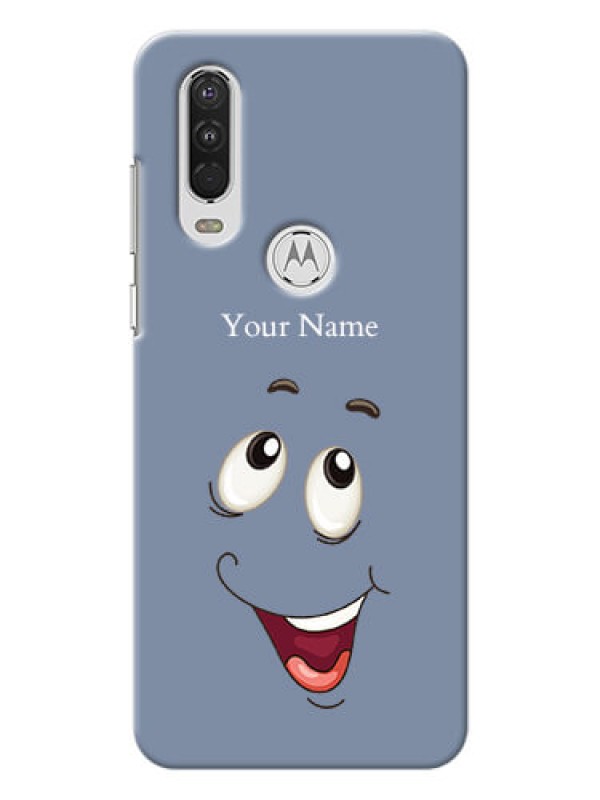 Custom Motorola One Action Phone Back Covers: Laughing Cartoon Face Design