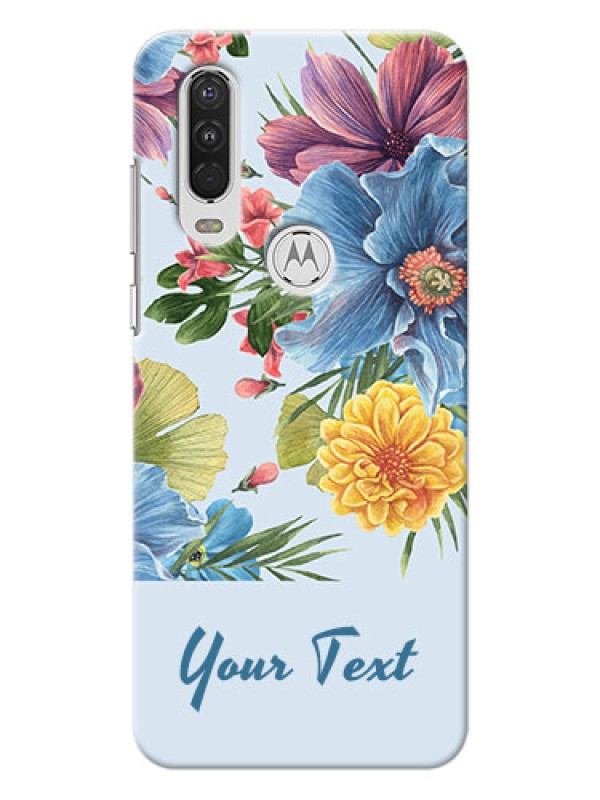 Custom Motorola One Action Custom Phone Cases: Stunning Watercolored Flowers Painting Design