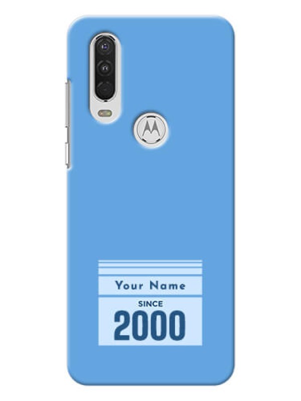 Custom Motorola One Action Mobile Back Covers: Custom Year of birth Design