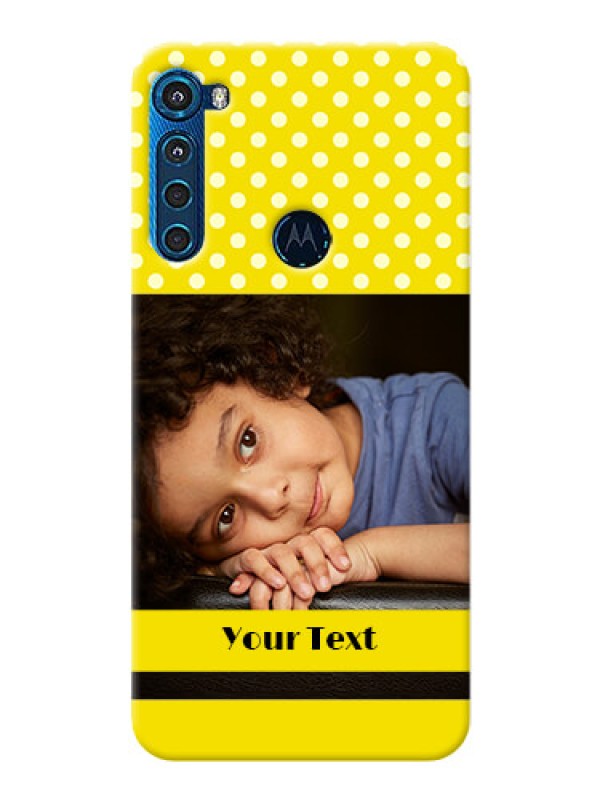 Custom Motorola One Fusion Plus Custom Mobile Covers: Bright Yellow Case Design